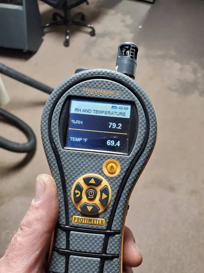 Moisture meter humidity assessment for Fire & Smoke Damage Restoration in South Lyon